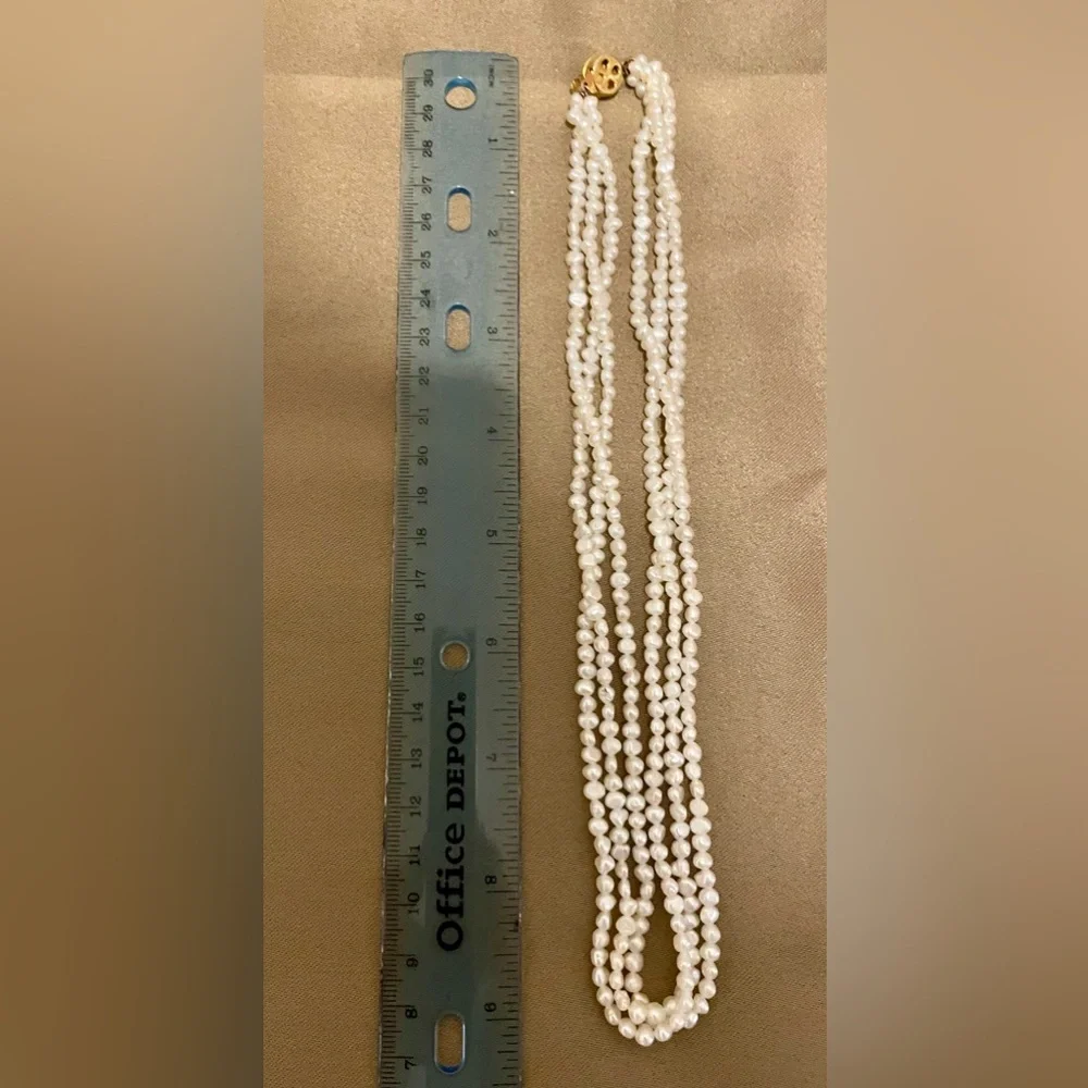 Multi-Strand Freshwater Rice Pearl Necklace - Picture 7 of 7